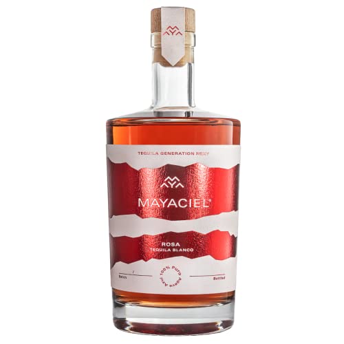 MAYACIEL Tequila Rosa – Veredelt in Malbec Rotweinfässern | 100% Agave & Natürlich | Perfekt als Tequila Tonic | Noten dunkler Beeren und fruchtiger Agave | ohne Zusätze | 0,5 l von MAYACIEL