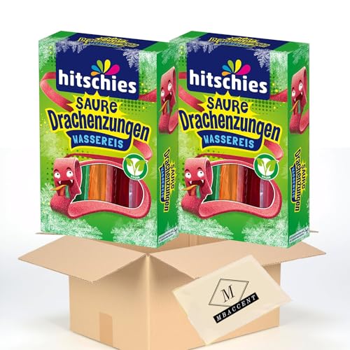 2x Hitschies Saure Drachenzungen Wassereis Set Hitschler 2x400ml (800ml) by MBaccent + MBAccent Versandschutzpackung von MBAccent