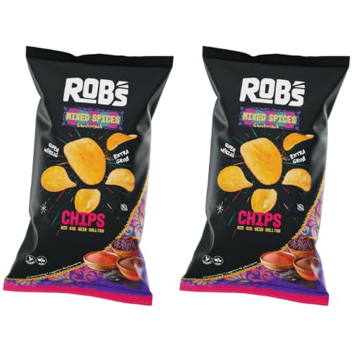 2x Robs Chips Mixed Spices Chips Set So wie sie sein sollten Super würzig extra groß nur LIMITIERT erhältlich 2x120g by MBAccent + MBAccent Versandschutzpackung von MBAccent