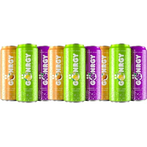 3x Gönrgy Set Getränk Alle Neuen Sorten Limited Edition By Monte Gönergy Juneberry Jam White Peach Sweet Lemon 9x 500ml Einweg + MBAccent Versandschutzpackung (3x, Set) von MBAccent