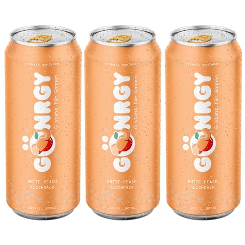 3x Gönrgy White Peach Limited Edition By Monte Gönergy White Peach 3 x 500ml Einweg + Sparbude Versandschutzpackung (3x, Sweet Lemon) (3x, White Peach) von MBAccent