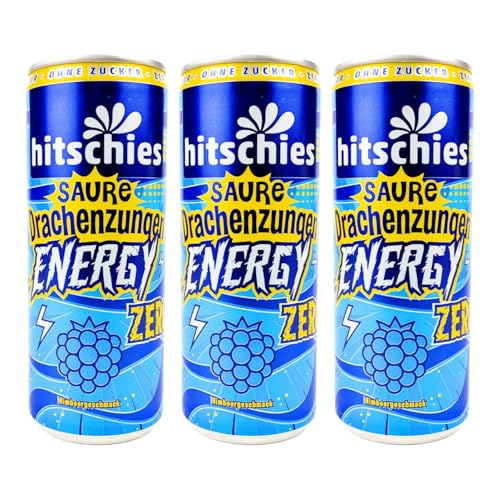 3x Hitschies Saure Drachenzungen Energy-Drink (3x250ml) inkl 3x0,25€ Einwegpfand von MBAccent