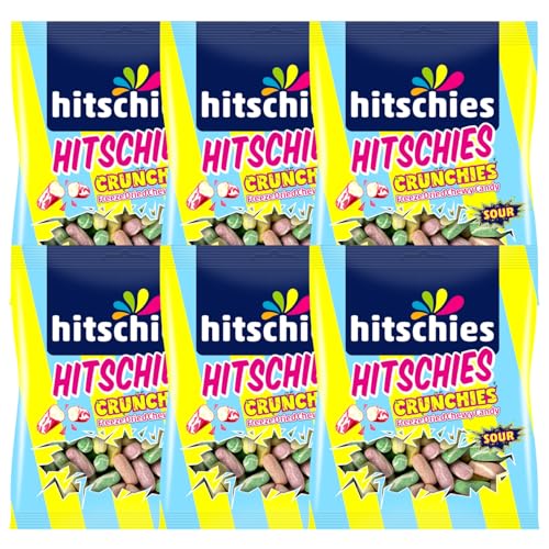 6x Hitschies Crunchies Sour Mix Gefriergetrocknet (6x75g) (450g) von MBAccent