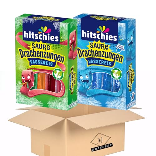 Hitschies Saure Drachenzungen Wassereis Set 1x Wassereis 1x Wassereis Blau Hitschler 2x400ml (800ml) by MBaccent + MBAccent Sticker von MBAccent