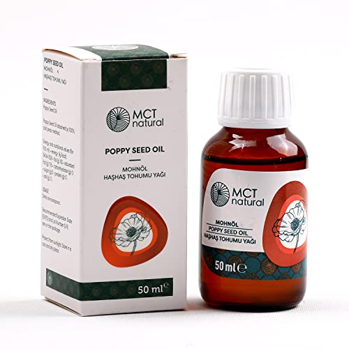 MCT natural | Mohnöl 50 ml | 100% naturrein | Naturkosmetik | Pflegeöl | Haaröl für trockene Haare | stärkt Knochen und Zähne von MCT natural