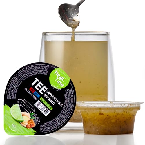 MEALTIME Packung mit 24 natürlichen Früchteteekonzentraten – trinkfertig – 100% natürliche Zutaten, keine künstlichen Zusatzstoffe, honigfreundlich (Ingwer mit Honig und Limette) von MEALTIME