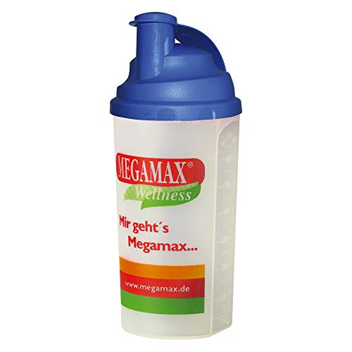 MEGAMAX Shaker [Protein Eiweiß Mixer] für auslaufsichere Shakes | Trinkflasche für Eiweißshakes u. Für Krafttraining, Bodybuilding & Fitness | Mixbecher mit Siebeinsatz Schraubverschluss, Messskala von MEGAMAX Nutrition