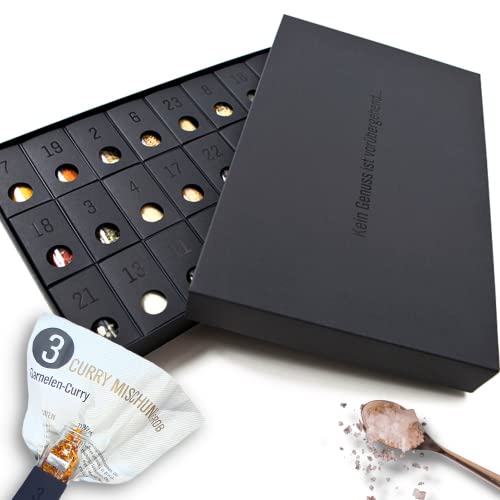 MEIN GENUSS Gewürz-Adventskalender 2024 I 24 Weihnachts-Rezepte zum Nachkochen I Premium Kalender mit 24 edlen Gewürzen & Gewürzmischungen I 24er Gewürz Geschenkset für Genießer & Kochfreunde von MEIN GENUSS