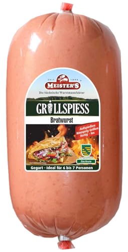 Dönerspieß Fleisch Grillspieß für Multigrill | Für Kebab Dönergrill Dönerfleisch für zuhause | Mit Drehspieß Bratwurst Döner selber machen (Dönerbratwurst 1kg) von MEISTER'S