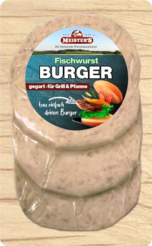 Fischburger selber machen mit Burger Patties & Burger-Fleisch für zuhause | aus zweierlei Sorten Fisch | Keine Hamburger Patty Presse oder Formen notwendig (Fisch-Pattie) von MEISTER'S