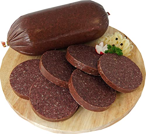 Grützwurst Omas Pfanne | Grützewurst | DDR Rezeptur Tiegelwurst | Black Pudding | laktosefrei Grützeblutwurst 400g von MEISTER'S