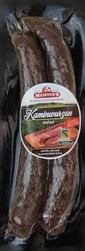 Kaminwurzen Rind 100% | Rindswurst geräuchert mit Pfeffer | Ausgereifte Mettwurst - Salami zum kalt & heiß essen 140 GR Kaminwurzen Rind 100% | Rindswurst geräuchert mit Pfeffer | Ausgereifte Mettwurst - Salami zum kalt & heiß essen 140 GR von MEISTER'S