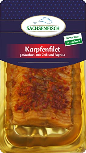 Karpfenfilet frisch geräuchert | Räucherfisch Feinkost Fisch in Paprika Chili Marinade | Karpfen frisch aus dem Räucherofen | Deutsches Fisch Filet Fertiggerichte handfilitiert (Karpfen mariniert) von MEISTER'S