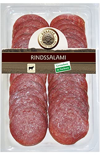 Rindersalami 100% regionales Rindfleisch | Rind Salami Wurst Aufschnitt | Rindswurst geräuchert | Abgehangene Rindssalami aus dem Räucherofen (Salami 80g) von MEISTER'S