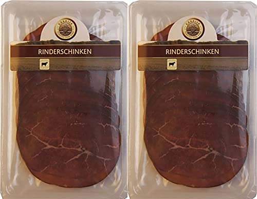 Rinderschinken100% regionales Rindfleisch | Schinken Rind Aufschnitt | Rindswurst geräuchert | Abgehangener Rind Schinken aus dem Räucherofen (Schinken 160g) von MEISTER'S