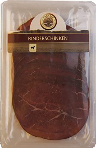 Rinderschinken100% regionales Rindfleisch | Schinken Rind Aufschnitt | Rindswurst geräuchert | Abgehangener Rinder Schinken aus dem Räucherofen (Schinken 80g) von MEISTER'S