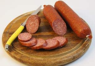 Salami Paket | Metzger Salami am Stück | 2 Salamis ganze Wurst | Mettwurst geräuchert | Als Schwein Salami Geschenk verfügbar (2x Haussalamis) von MEISTER'S