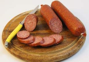 Salami Paket | Metzger Salami am Stück | Deutsche Salami ganze Wurst | Metttwurst ganz geräuchert | Schwein Salami Geschenk verfügbar von MEISTER'S