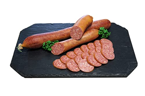 Schlackwurst geräuchert | Art Salami Wurst Knackwurst traditionell aus dem Räucherofen | Frisch Geräuchertes Schlacke Mettwurst ca. 700g von MEISTER'S