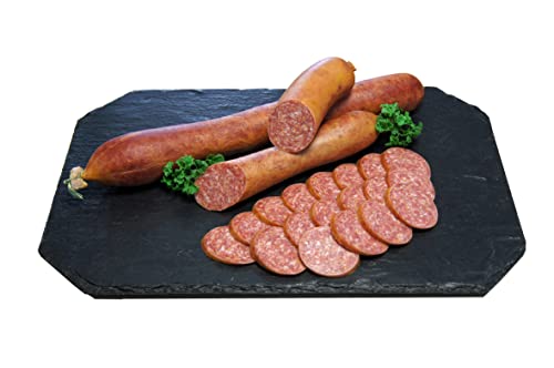 Schlackwurst geräuchert | Art Salami Wurst Knackwurst traditionell aus dem Räucherofen | Frisch Geräuchertes Schlacke Mettwurst ca. 750g von MEISTER'S