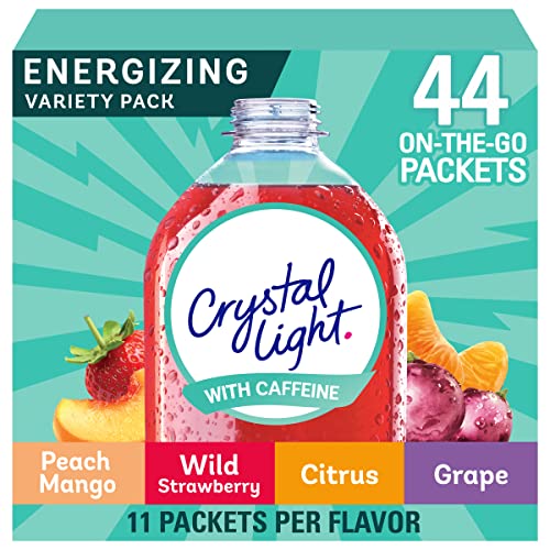 MELARQT Crystal Light Energy Citrus, Grape, Peach Mango & Wildy Strawberry Powdered Drink Mix Singles Variety Pack (44 ct. On-the-Go Einzelpakete) ASDFG-89 von MELARQT