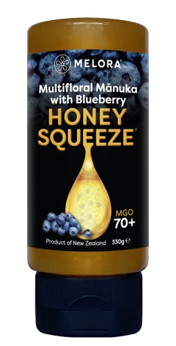 Melora 100% reine und zertifizierte Manuka Honig-Quetschflasche (Blaubeere) von MELORA