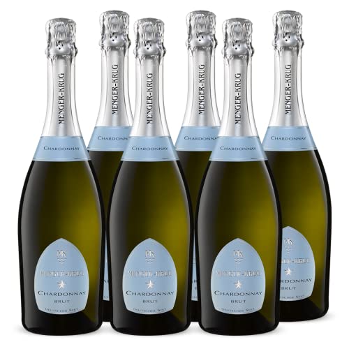 Menger-Krug Chardonnay Brut Deutscher Sekt (6 x 0,75 l) Exzellenter Sekt in Champagner-Qualität mit Herstellung in Deutschland aus deutschen Trauben - puristisch, modern und edel Menger-Krug Chardonnay Brut Deutscher Sekt (6 x 0,75 l) Exzellenter Sekt in Champagner-Qualität mit Herstellung in Deutschland aus deutschen Trauben - puristisch, modern und edel von Menger-Krug