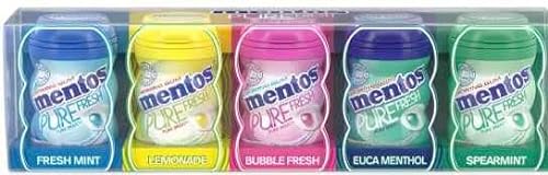 2 Sets von Mentos 5 Mini-Flaschen Reiseboxen, jede Flasche mit 20 Gramm, 2 Sets insgesamt mit 200 Gramm von MENTOS