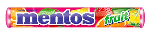 40 Packungen Mentos Fruit Chewy Candy mit natürlichen Geschmacksrichtungen von MENTOS