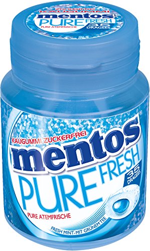 Mentos Chewing Gum Pure Fresh Fresh Mint Dose, 2er Pack (2 x 70 g) von MENTOS