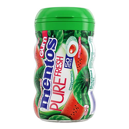 Mentos Pure Fresh Sugar-Free Chewing Gum with Xylitol| Watermelon| 50 Piece Bottle von MENTOS