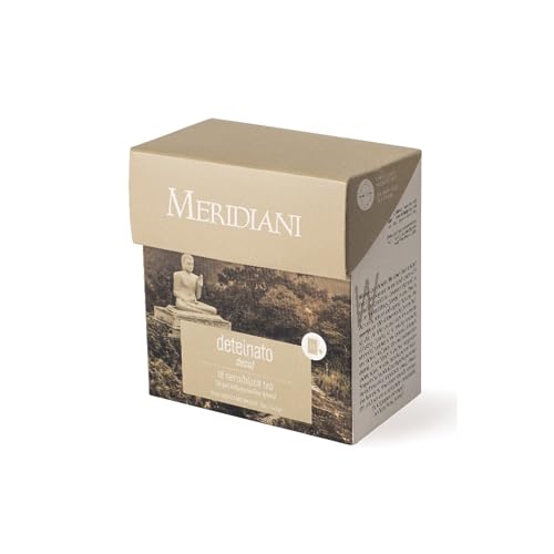 Meridiani® | Der schwarze entkoffeinierte | Klassischer entkoffeinierter Tee | Ceylon-Schwarztee entkoffeiniert – 15 Teebeutel (30 g) | Ceylon Pure entkoffeinierte exotische Noten von MERIDIANI
