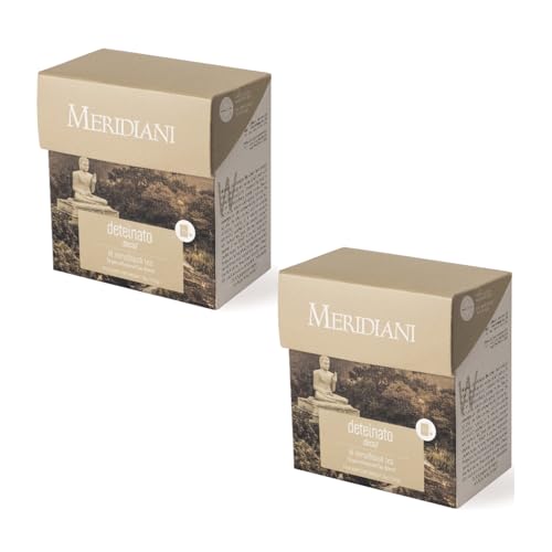 Meridiani® | Der schwarze entkoffeinierte | Klassischer entkoffeinierter Tee | Ceylon-Schwarztee entkoffeiniert – 2 x 15 Teebeutel (60 g) | Ceylon Pure entkoffeinierte exotische Noten von MERIDIANI