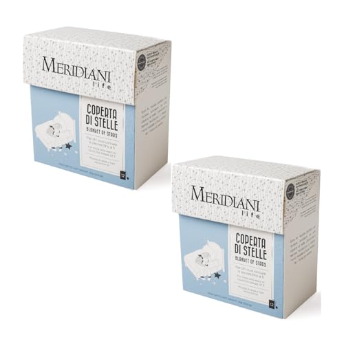 Meridiani® | Entspannender Kräutertee für den Abend | Kamille-Zitronenmelisse-Aufguss ohne Koffein | Goodnight Infusion – 2 x 12 Teebeutel (60 g) | Mischung aus Entspannungskräutern von MERIDIANI