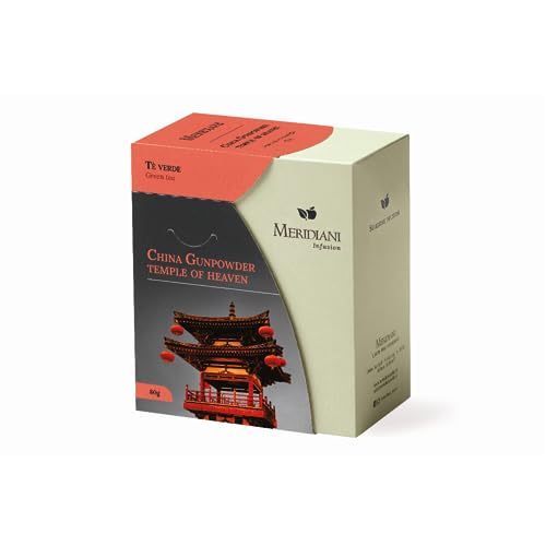 Meridiani® | Gunpowder Chinesischer Grüntee | Chinesischer Grüntee aus einer einzigen Herkunft | Gunpowder Chinesische Grünteeblätter - (80 Gr) von MERIDIANI