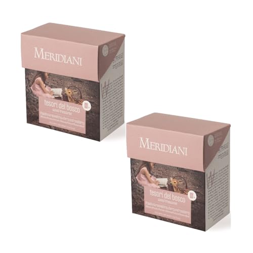 Meridiani® | Kräutertee mit roten Waldbeeren | Aufguss aus roten Früchten ohne Koffein | Fruchtiger Kräutertee in Filtern – 2 x 15 Teebeutel (90 g) | Kräutertee Erdbeere und Himbeere von MERIDIANI