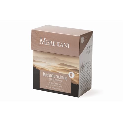 Meridiani® | Lapsang Souchong Chinesischer Schwarztee | Geräucherter Schwarztee aus Kiefernholz | Lapsang Souchong - 15 Teebeutel (30 Gr) | Chinesischer Rauch-Lapsang-Tee von MERIDIANI