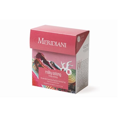 Meridiani® | Milchiger halbfermentierter Oolong-Tee | Milchiger Oolong-Tee Taiwan | Oolong-Tee mit blumigem und butterartigem Duft | Oolong-Teebeutel – 15 Filter (22,5 g) von MERIDIANI