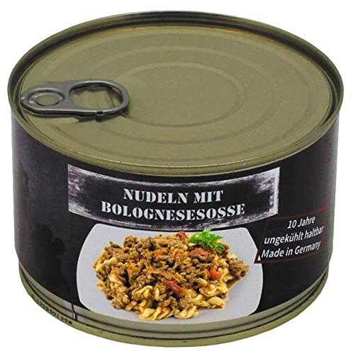 MFH Nudeln mit Bolognesesoße, Vollkonserve, 400 g, 7% Mwst. MFH Nudeln mit Bolognesesoße, Vollkonserve, 400 g, 7% Mwst. von MFH