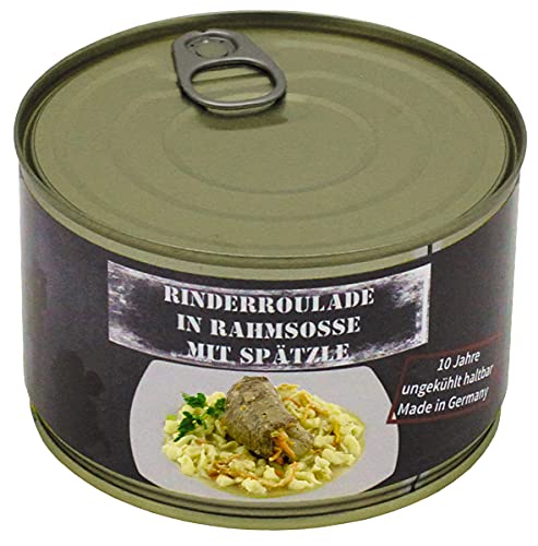 MFH Rinderroulade mit Spätzle, Vollkonserve, 400 g, 7% Mwst. MFH Rinderroulade mit Spätzle, Vollkonserve, 400 g, 7% Mwst. von MFH