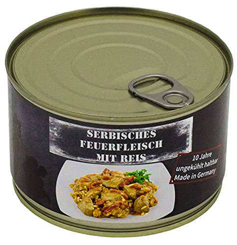 MFH Serb. Feuerfleisch mit Reis, Vollkonserve, 400 g, 7% Mwst. von MFH