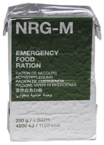 Notverpflegung, NRG-M, 250 g, (4 Riegel), 7 % MwSt von MFH
