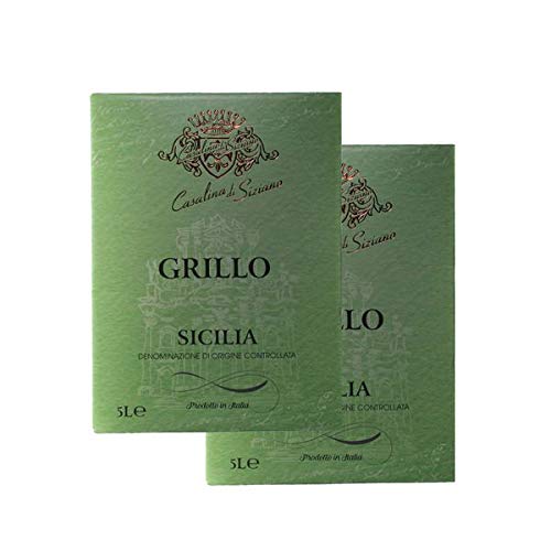 Weißwein Italien Grillo Sicilia Bag-in Box trocken (2x5,0L) von MGM Mondo del Vino, 47121 Forli, Italien