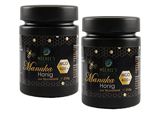 Michel´s Naturprodukte - Manuka Honig MGO 400+, 500g (2x250g), 100% Pur aus Neuseeland mit zertifiziertem Methylglyoxal Gehalt von MICHEL´S NATURPRODUKTE