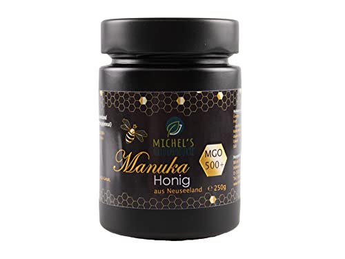 Michel´s Naturprodukte - Manuka Honig MGO 500+, 250g, 100% Pur aus Neuseeland mit zertifiziertem Methylglyoxal Gehalt von MICHEL´S NATURPRODUKTE