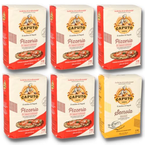 5x1kg Caputo Pizzeria+ 1x1kg Caputo Semola Rimacinata Starter Set inkl. einer gratis Migase Teigkarte von MIGASE