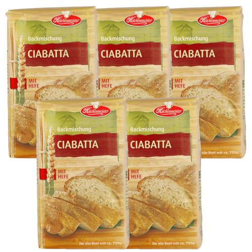 Ciabatta Brotbackmischung von Frießinger Mühle, 5x500g, für den Backofen, Holzofen oder Brotbackautomaten. Ciabatta Brotbackmischung von Frießinger Mühle, 5x500g, für den Backofen, Holzofen oder Brotbackautomaten. von MIGASE