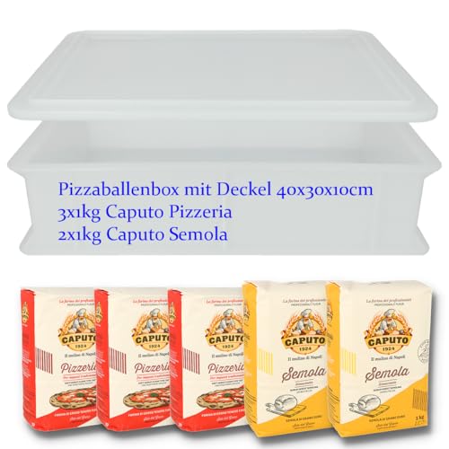 MIGASE Pizzaballenbox 40x30x10cm mit 3x1kg Caputo Pizzeria und 2x1kg Caputo Semola MIGASE Pizzaballenbox 40x30x10cm mit 3x1kg Caputo Pizzeria und 2x1kg Caputo Semola von MIGASE