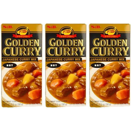 S&B Golden Curry, verschiedene Sorten und größen. Hot; Medium, Mild ind 220g oder 92g (Hot 92g) von MIGASE