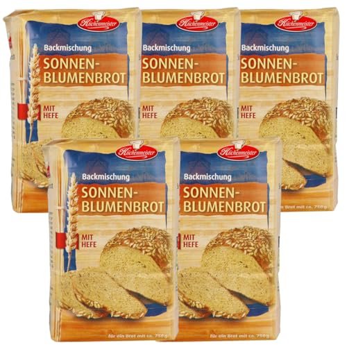 Sonnenblumenbrot Brotbackmischung von Frießinger Mühle, 5x500g, für den Backofen, Holzofen oder Brotbackautomaten. von MIGASE